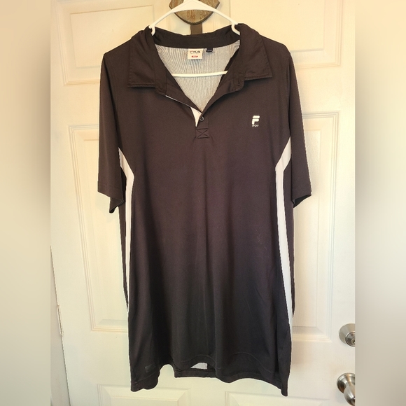 (867) FILA Men's Premium Sports Golf Polo Shirt, Size: XXT, Color: Black - Picture 15 of 15